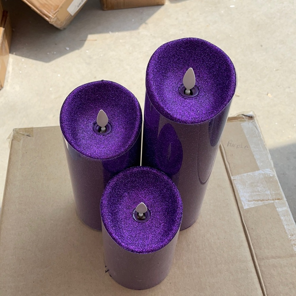 Luminara 3 Piece Real Flame Effect Candles